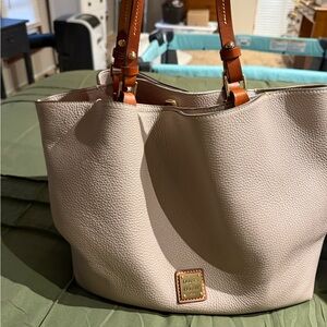 Dooney & Bourke Gray and Brown Leather Tote